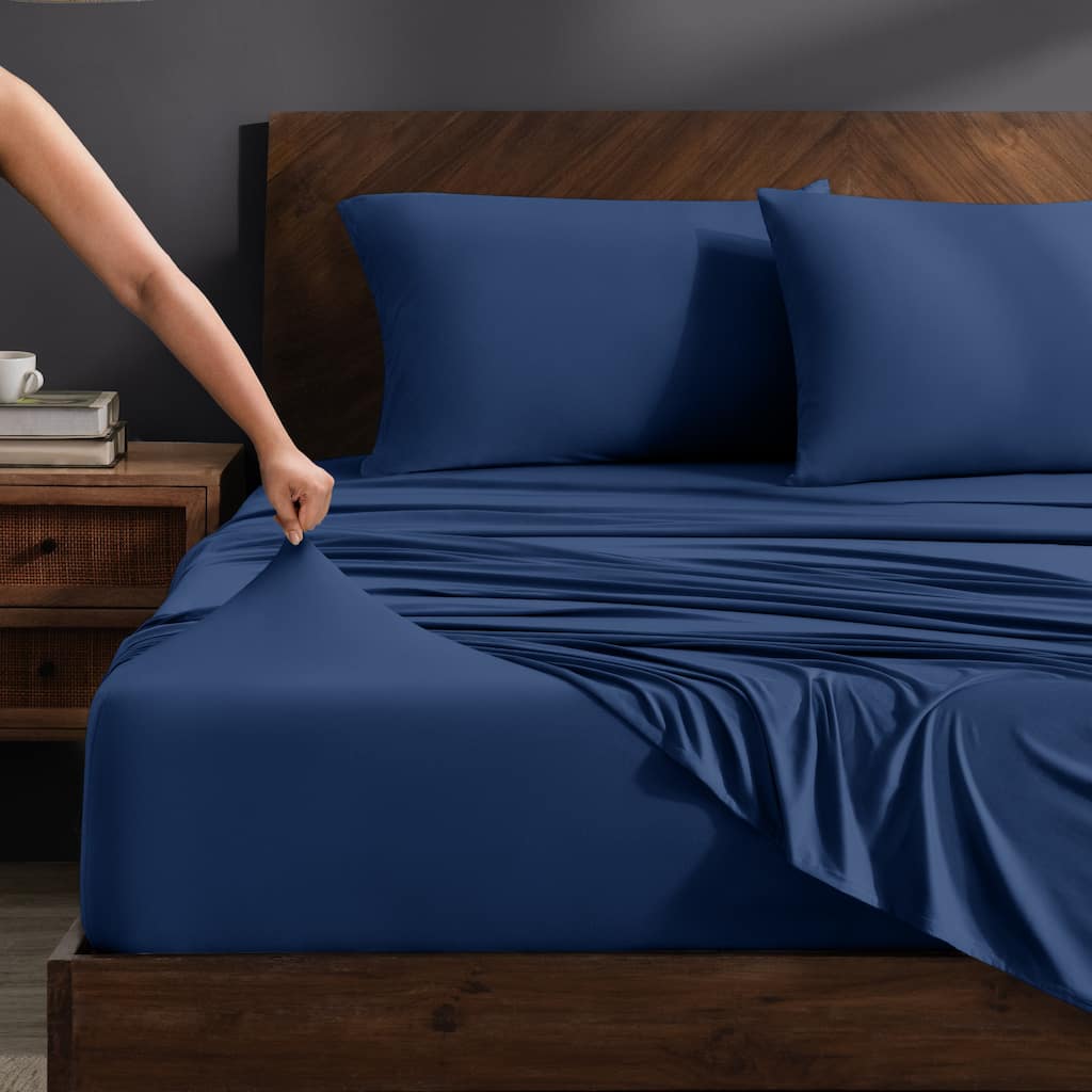 Bare Home Microfiber Stretch Knit Sheet Set