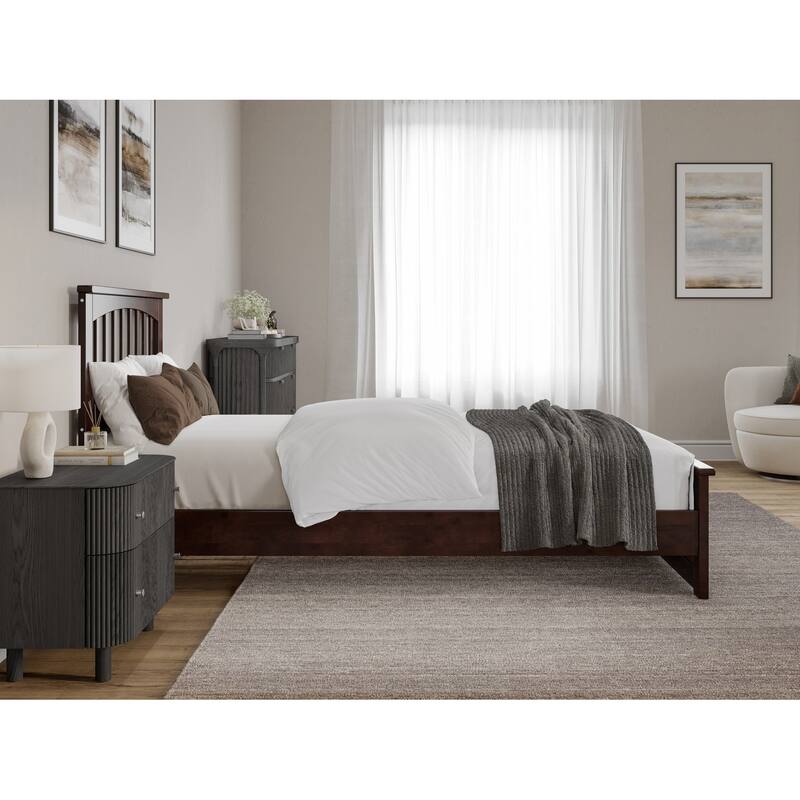 Becket Solid Wood Low Profile Platform Bed with Matching Footboard