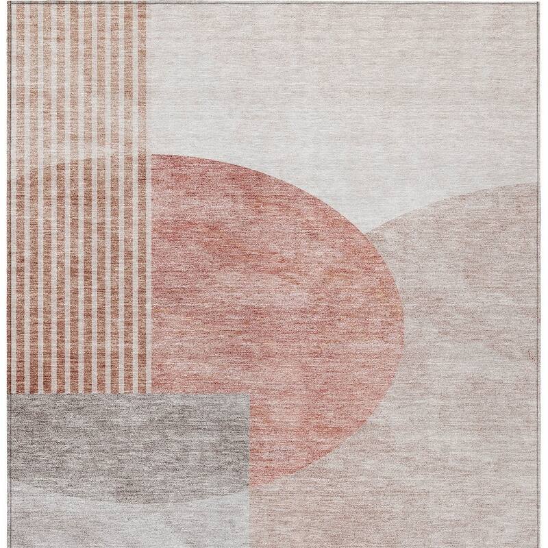 HomeRoots Geometric Transitional Rectangle Outdoor Rug