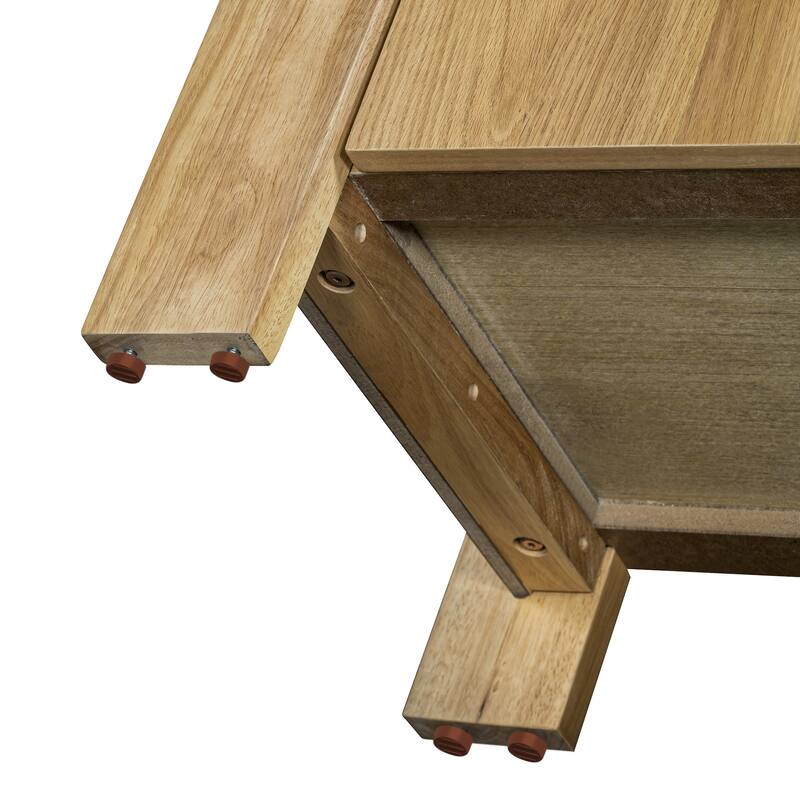 Retro 4-Door Buffet Cabinet with Adjustable Shelves Storage, for Dining Room, Kitchen and Living Room, Natural