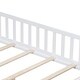 preview thumbnail 13 of 20, Full Size Montessori Floor Platform Bed with Fence and Door for Kids, Made from Sturdy Wooden Bed Frame