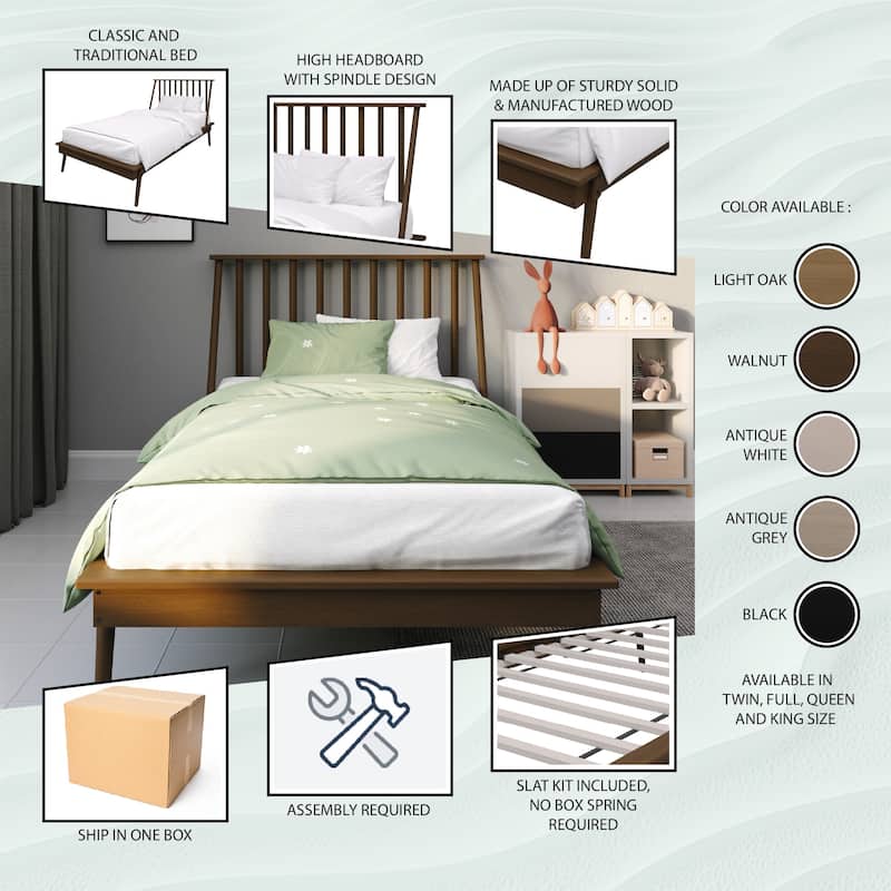 CraftPorch Vintage Wooden Kid Bed