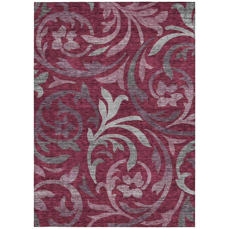 HomeRoots Floral Transitional Rectangle Outdoor Rug