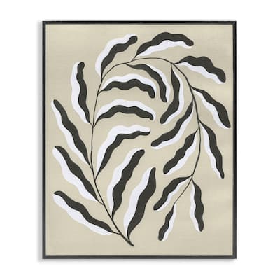 Stupell Curved Blooming Botanical Framed Giclee Art Design By Grace Popp