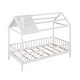preview thumbnail 4 of 11, Twin Size Wood House Bed with Playhouse Design, Fence, and Customizable Rails