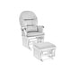preview thumbnail 6 of 15, Glider and Ottoman with Wood Frame, Nursery Glider White and Gray