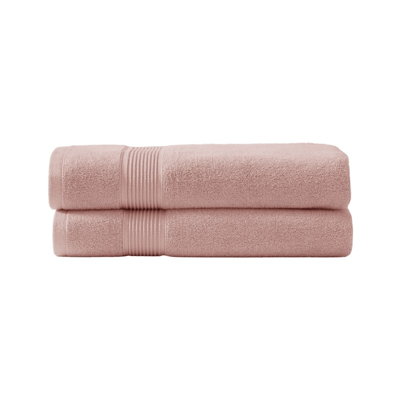 SÖMN 2-Piece Supima Cotton Anti-Microbial Bath Towel Set - Light Pink
