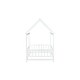 preview thumbnail 12 of 127, Wood Toddler House Bed with Roof Frame and Safety Guardrails Montessori Floor Bed without Slats No Door Houseshaped Platform Bed