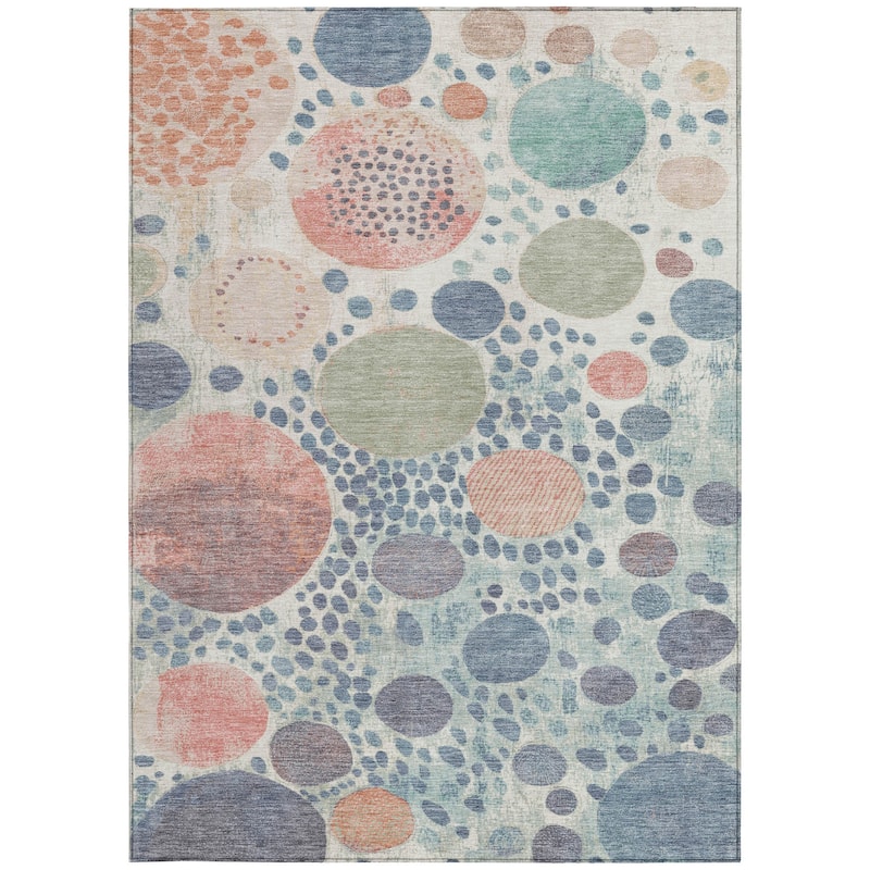 HomeRoots Geometric Transitional Rectangle Outdoor Rug