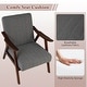 preview thumbnail 8 of 14, Gymax Set of 2 Accent Chair Leathaire Leisure Armchair w/ Rubber Wood