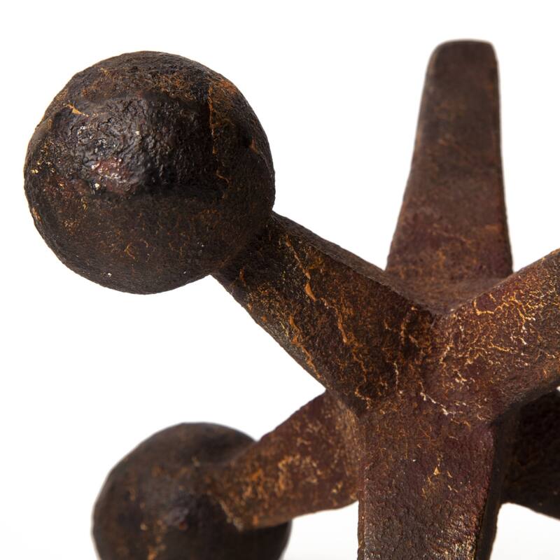 Set of Three Iron Jack Sculptures - 7"W x 8"D x 7"H