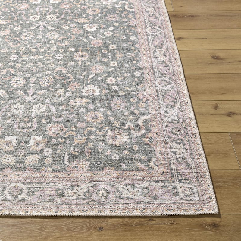 Livabliss Amelie Traditional Border Indoor/Outdoor Area Rug