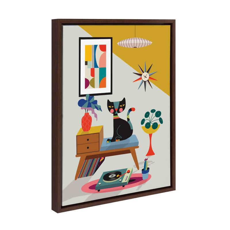 Kate and Laurel Sylvie Player Framed Canvas by Rachel Lee