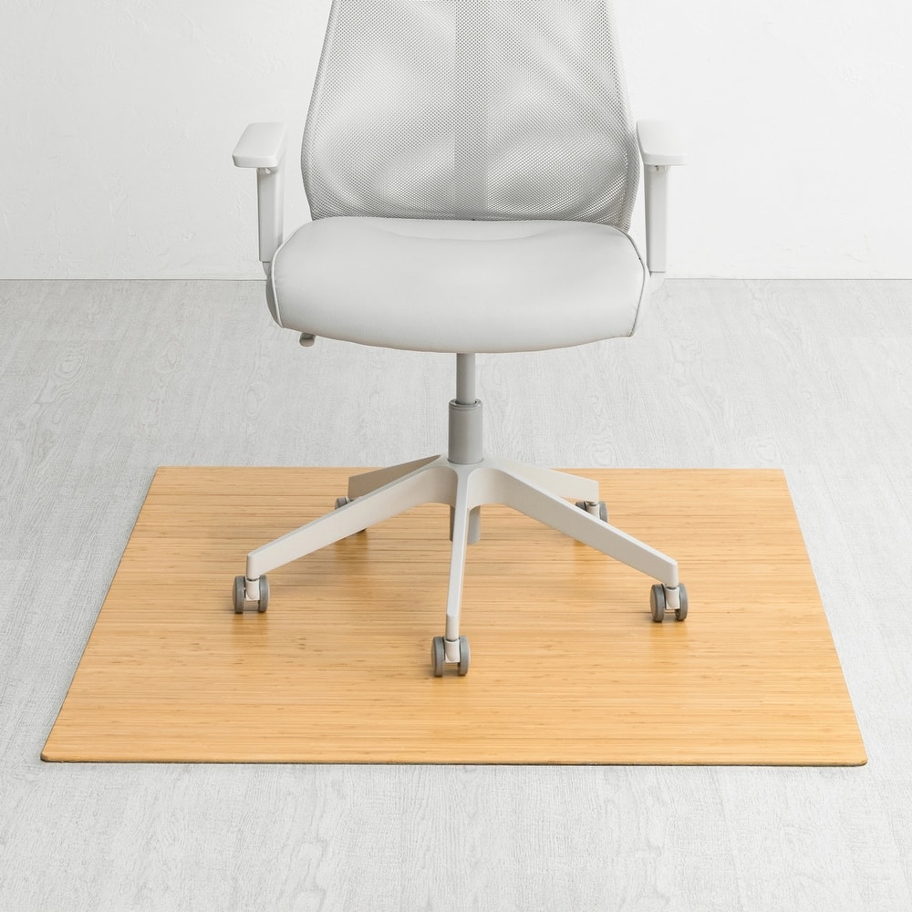 Eco Bamboo Standard Rectangular Natural Chair Mat (42 x 48)