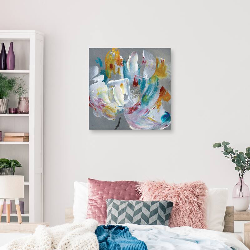 Tye Dye Flower by Katrina Craven Canvas Art Print