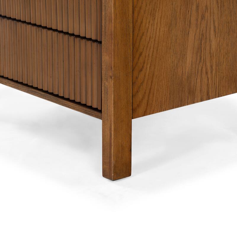 SAFAVIEH Couture Shelbie 2-Drawer Reeded Nightstand, Fully Assembled