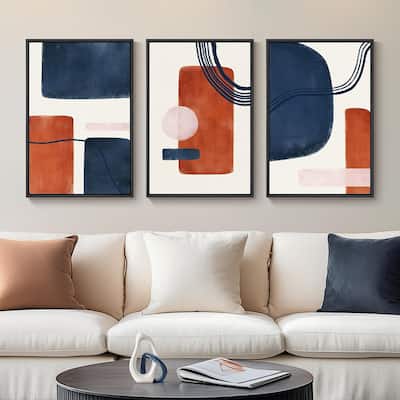Mid Century Modern Colorful Abstract Wall Art