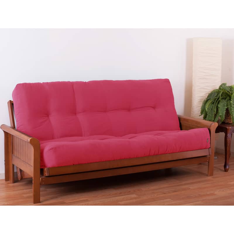 10-inch Thick Twill Futon Mattress (Twin, Full, or Queen) - Bery Berry - Queen