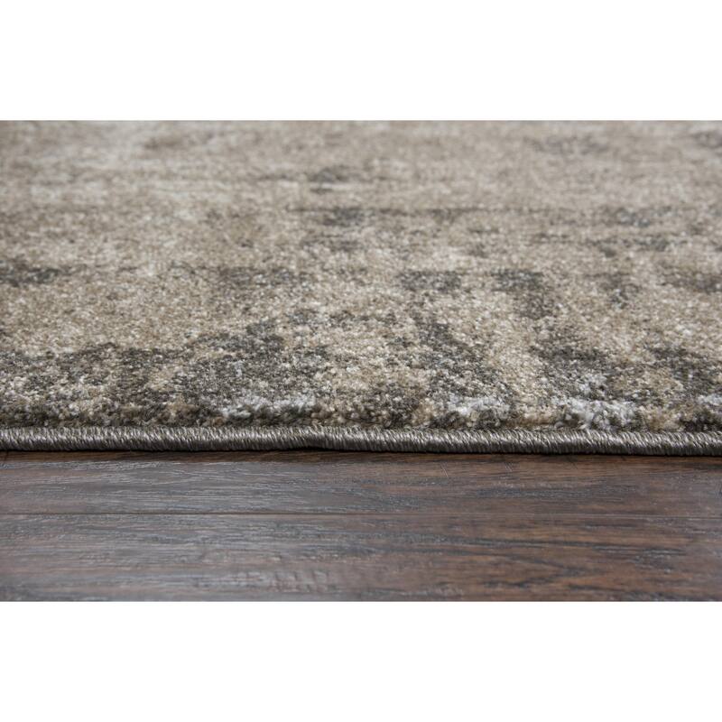 Alora Decor Venice Beige, Brown, and Silver Abstract Rug