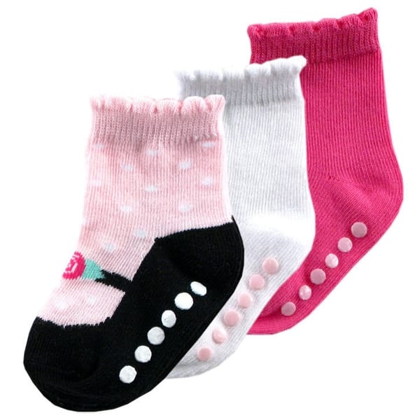 slide 1 of 1, Luvable Friends Baby Girl Socks Set, Pink Shoelace, 0-6 Months - Pink Shoelace Pink Shoelace - 0-6 Months
