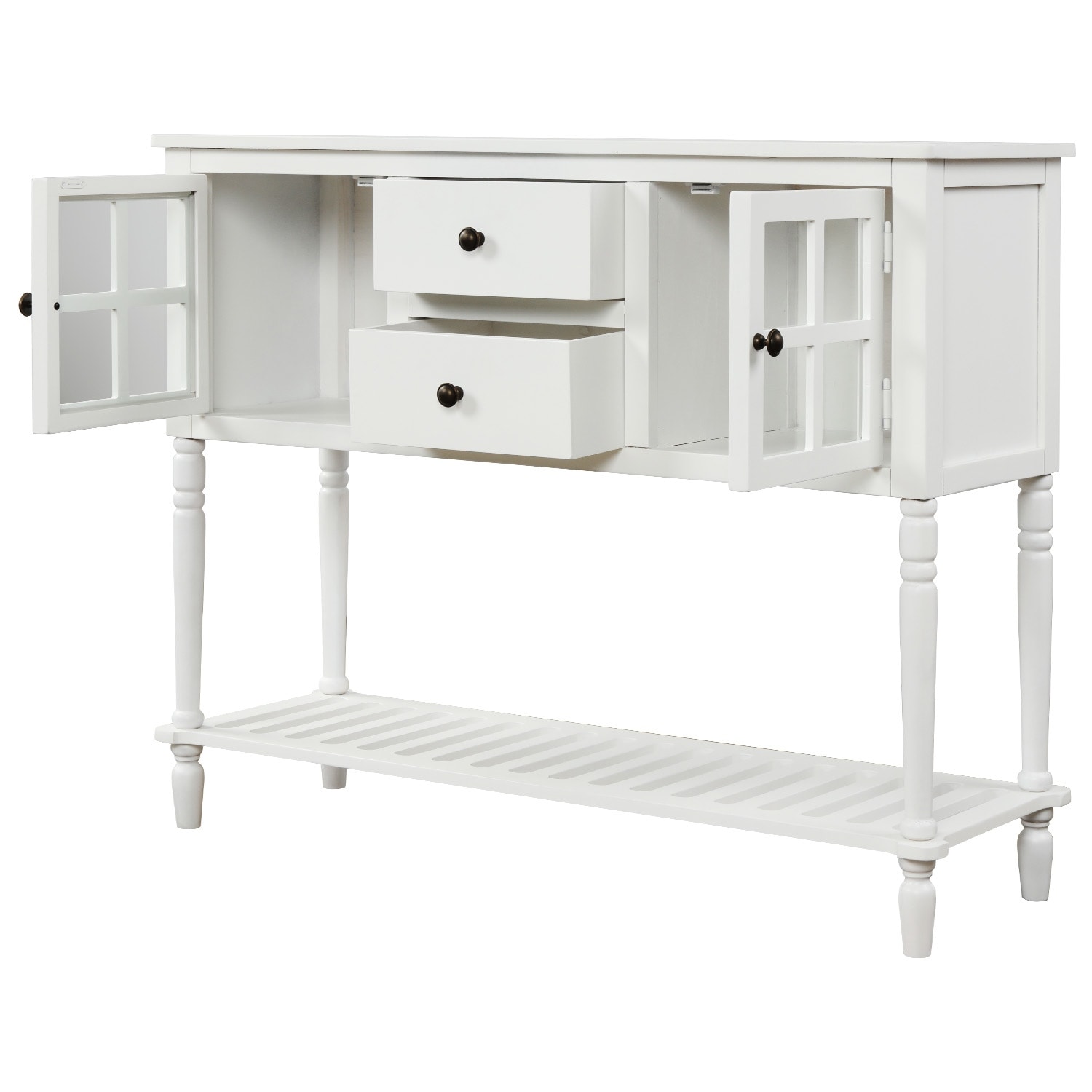 Shop Sideboard Console Table Farmhouse White Buffet Storage