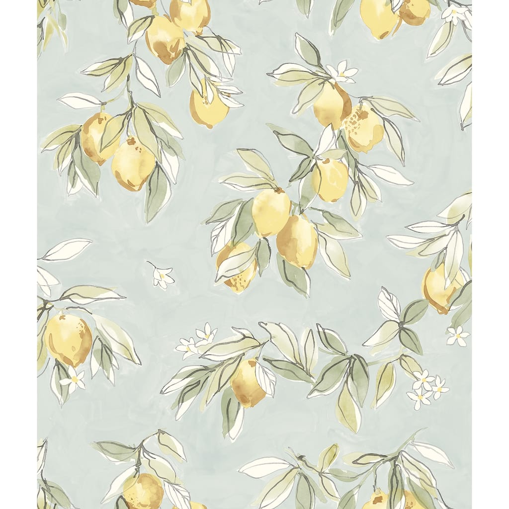 Chesapeake Lemonade Aqua Citrus Wallpaper