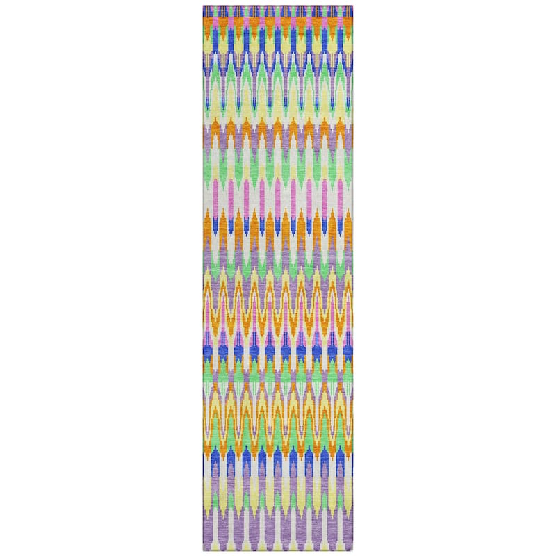 Machine Washable Indoor/ Outdoor Chantille Moroccan Boho Rug