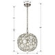 preview thumbnail 5 of 4, Palla 1 Light Antique Silver Sphere Mini Chandelier - 13'' W x 14'' H