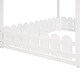 preview thumbnail 10 of 8, Full Size Wooden House Bed Frame with Roof and Fence-Shaped Guardrail for Girls, Boys, Slats are not Included, White