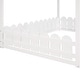 preview thumbnail 62 of 60, Kids Wood Bed, House Bed Frame with Fence-Shaped Guardrails for Teens Girls Boys, Slats are not Included