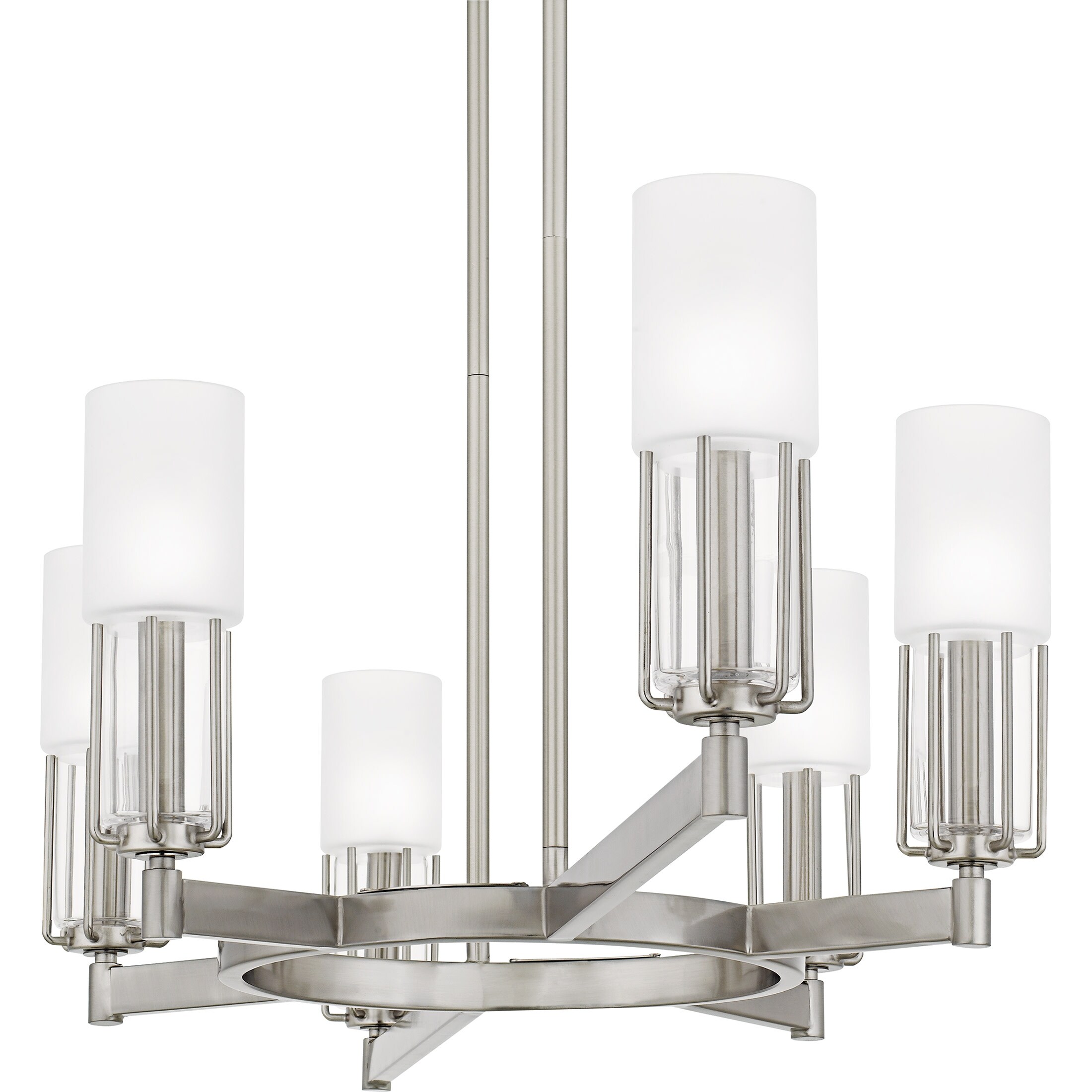 【代引可】 Cruz Bath Bed - Chandelier Linear Nickel Brushed 6-Light スノーボード