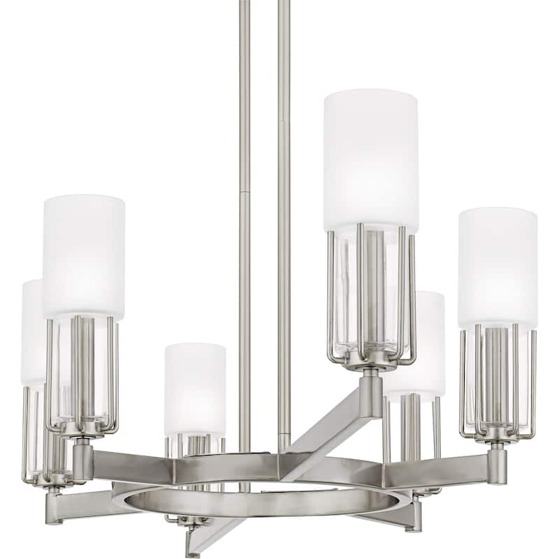 Cruz 6-Light Brushed Nickel Linear Chandelier