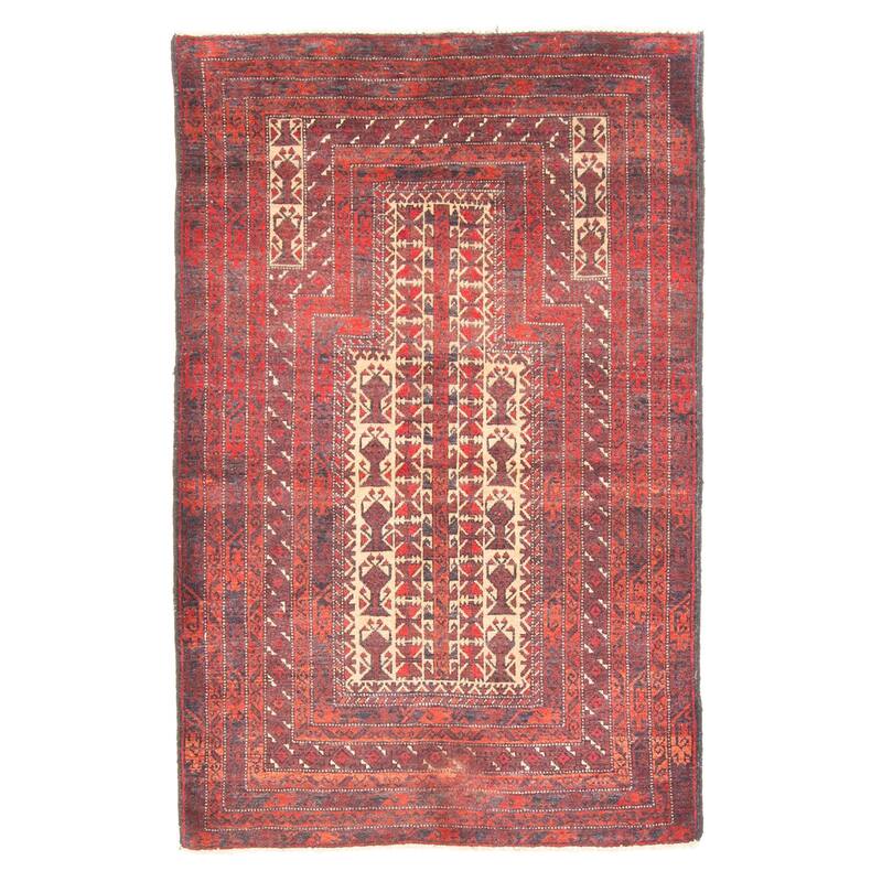ECARPETGALLERY Hand-knotted Teimani Beige Wool Rug - 3'0 x 4'8