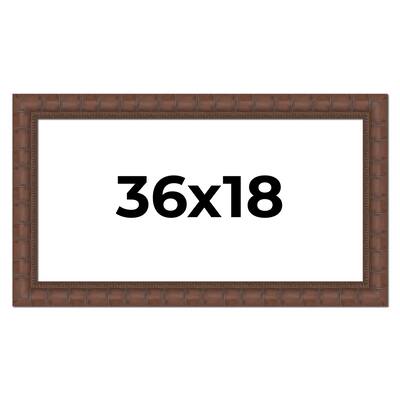 36x18 Frame Pewter Solid Wood Picture Frame Width 1.625 Inches | Interior Frame Depth 0.6875 Inches