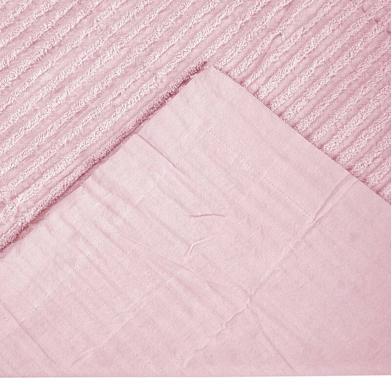 Better Trends Jullian Bold Stripes Design 100% Cotton Tufted Shams Machine Washable Tumble Dry