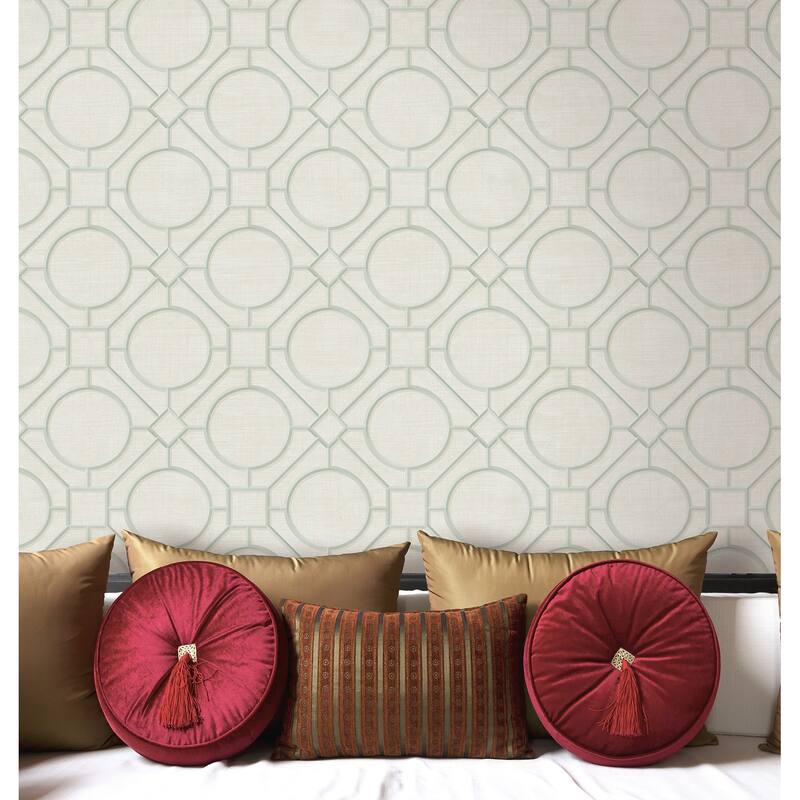 Seabrook Designs Koi Silk Road Trellis Unpasted Wallpaper
