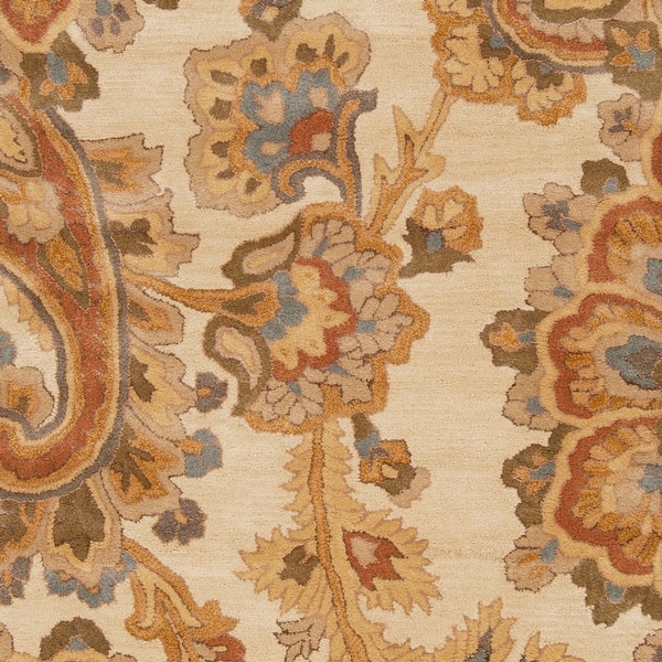 Hand Tufted Wool Transitional Paisley Area Rug On Sale Overstock 8900364 9 X 13 Teal Brown