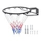 preview thumbnail 1 of 19, Basketball Rim, Wall Door Mounted Basketball Hoop, Heavy Duty Q235 Basketball Flex Rim Goal Replacement with Net Dual Springs