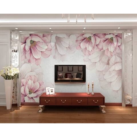 Peel&Stick Pastel Flower Pink Blossom Removable Wallpaper