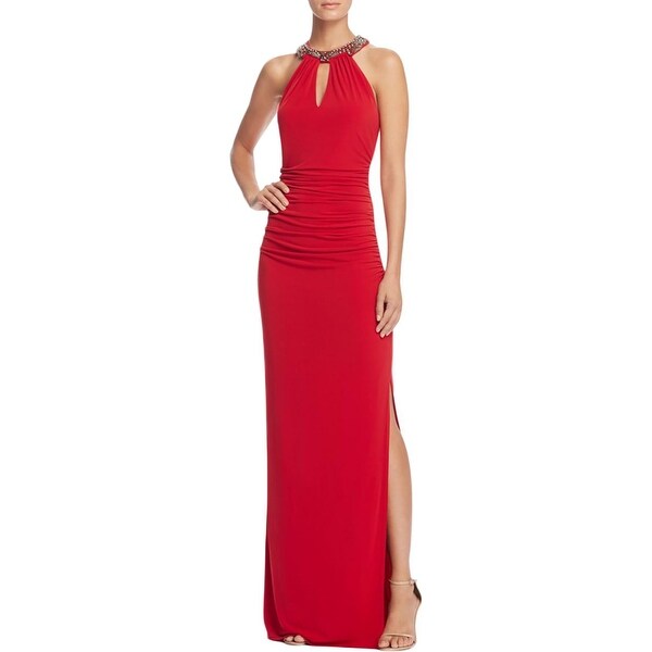 laundry by shelli segal ruched satin gown
