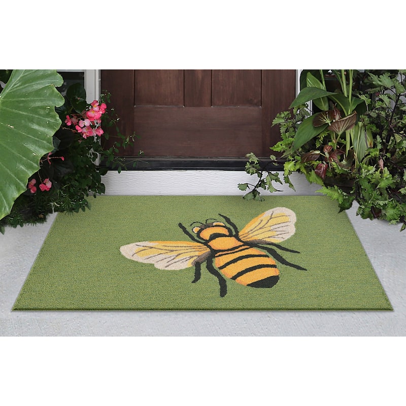 Liora Manne Frontporch Bee Indoor/Outdoor Rug - 2' x 3'