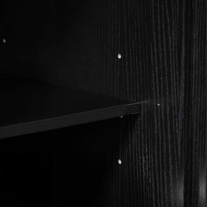 Black Floor Cabinet Console Cabinet Credenza Dining Cabinet