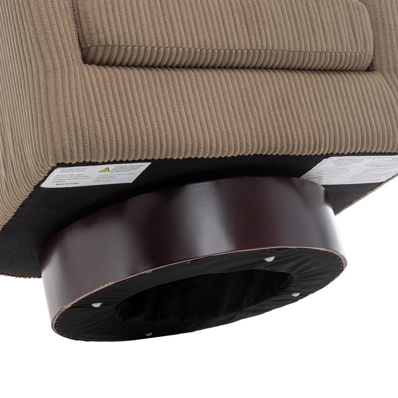 Modern Round 360-Degree Swivel Accent Chair Set of 2