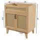 preview thumbnail 47 of 45, Javer Bohemian Rattan Freestanding 2-Shelf Bath Vanity Cabinet Base Only (Sink Basin not Included)