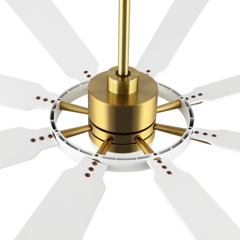 WINGBO 80-inch 8-Blades Indoor DC Motor Ceiling Fan With LED Light and Remote Control