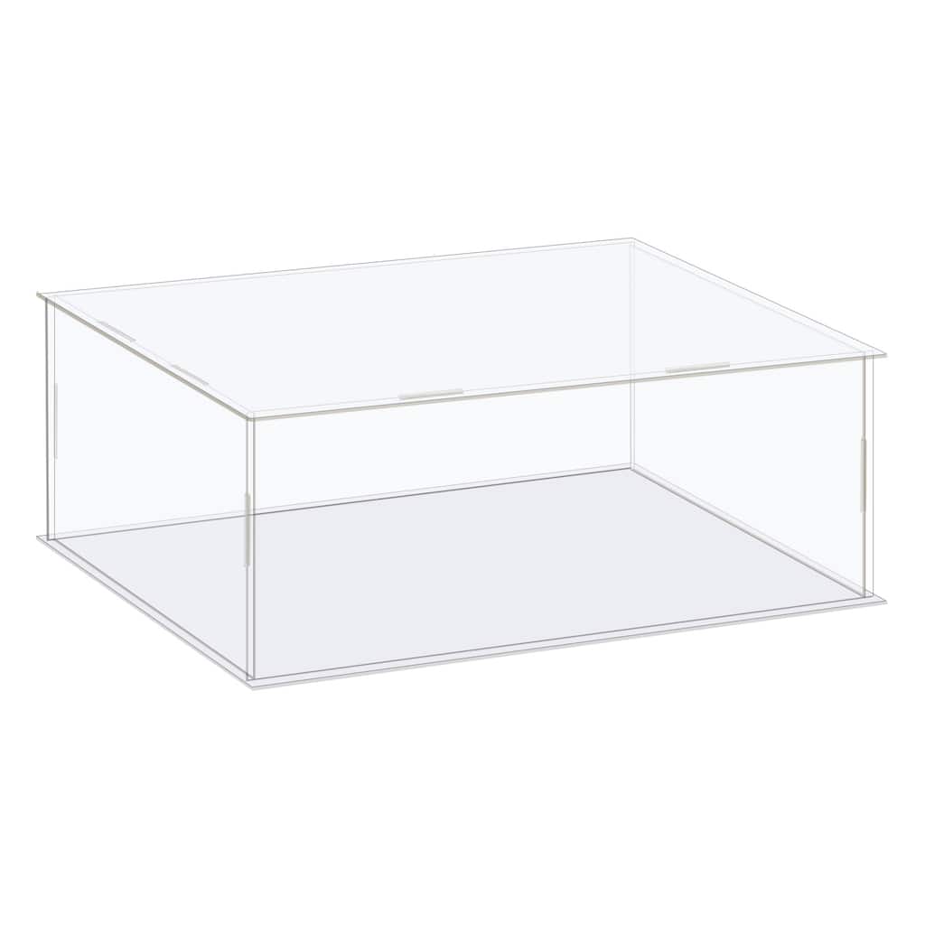 Display Case Box Acrylic Box Transparent Showcase 36x21x11cm for Collectibles