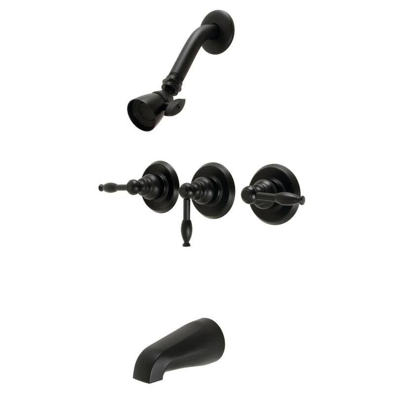 Kingston Brass Magellan Tub and Shower Trim with Single Function - Matte Black