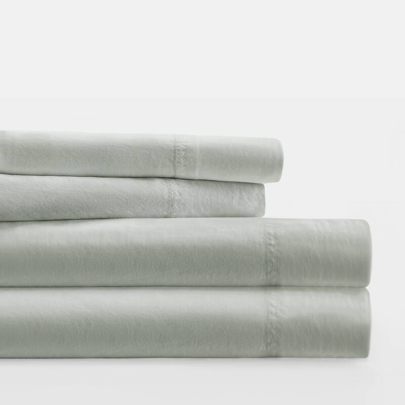 Becky Cameron Solid Brushed 300 Thread Count Cotton Sheet Set