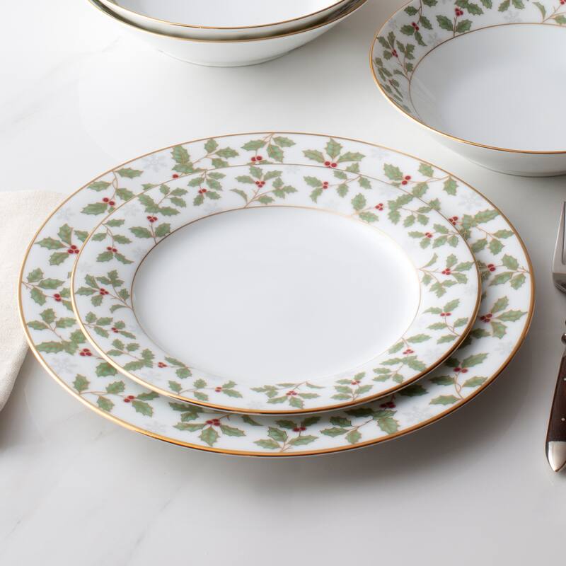 Noritake Holly & Berry Gold 5-Piece Place Setting, Service for 1