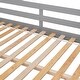 preview thumbnail 23 of 26, Full Size Low Loft Bed with inclined Ladder and Guardrails, White